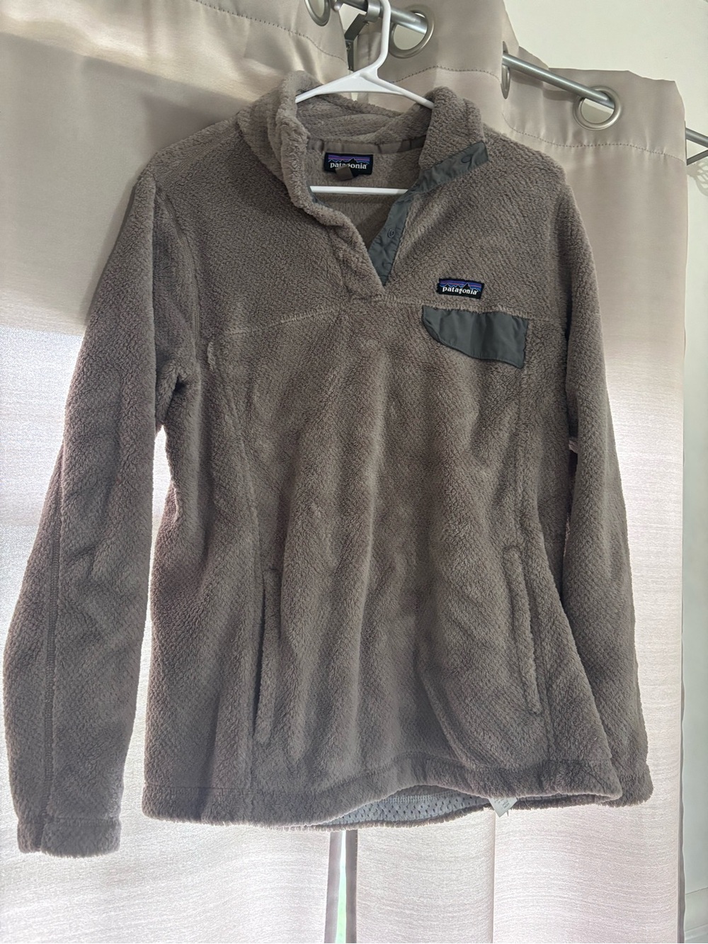 Patagonia Plush Fleece Jacket in Light Taupe